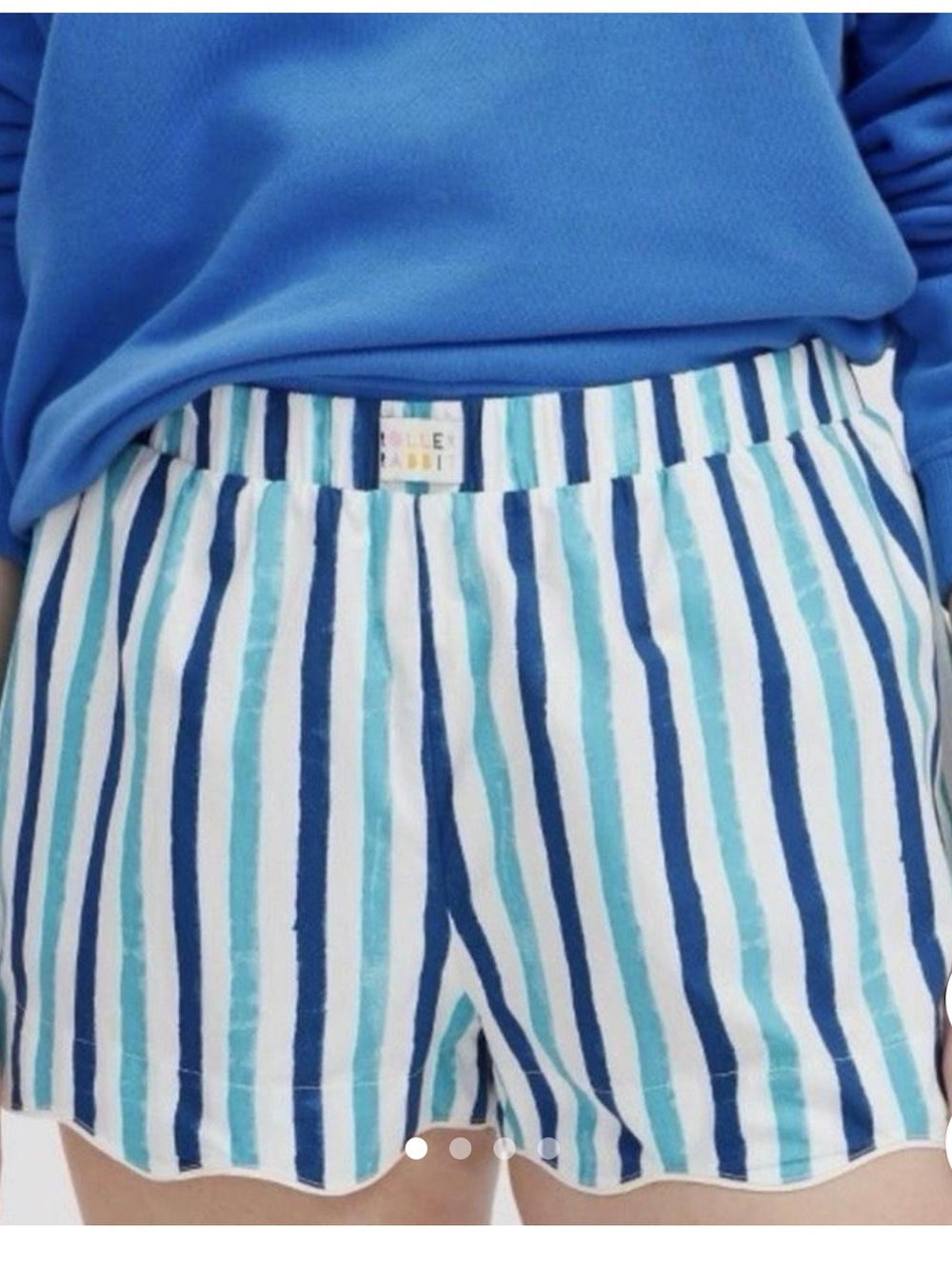 Roller Rabbit x Target blue striped poplin boxer shorts size XXL loungewear